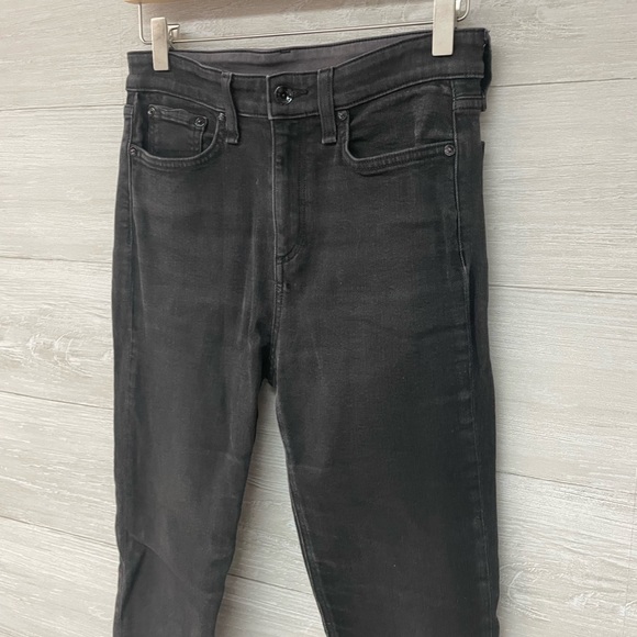 Rag & Bone Nina High-Rise Ankle Skinny in Black. Size 26. - Picture 6 of 14